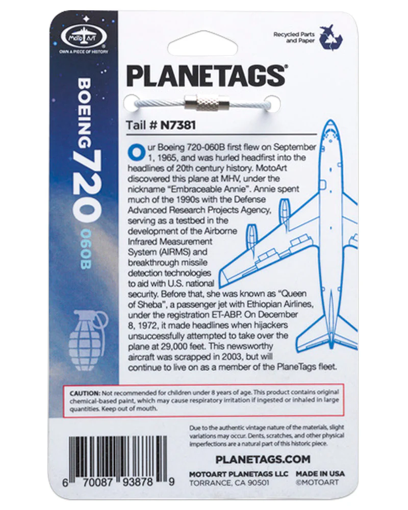 Boeing 720-060B - PLANETAGS TAIL # N7381 - Image 2