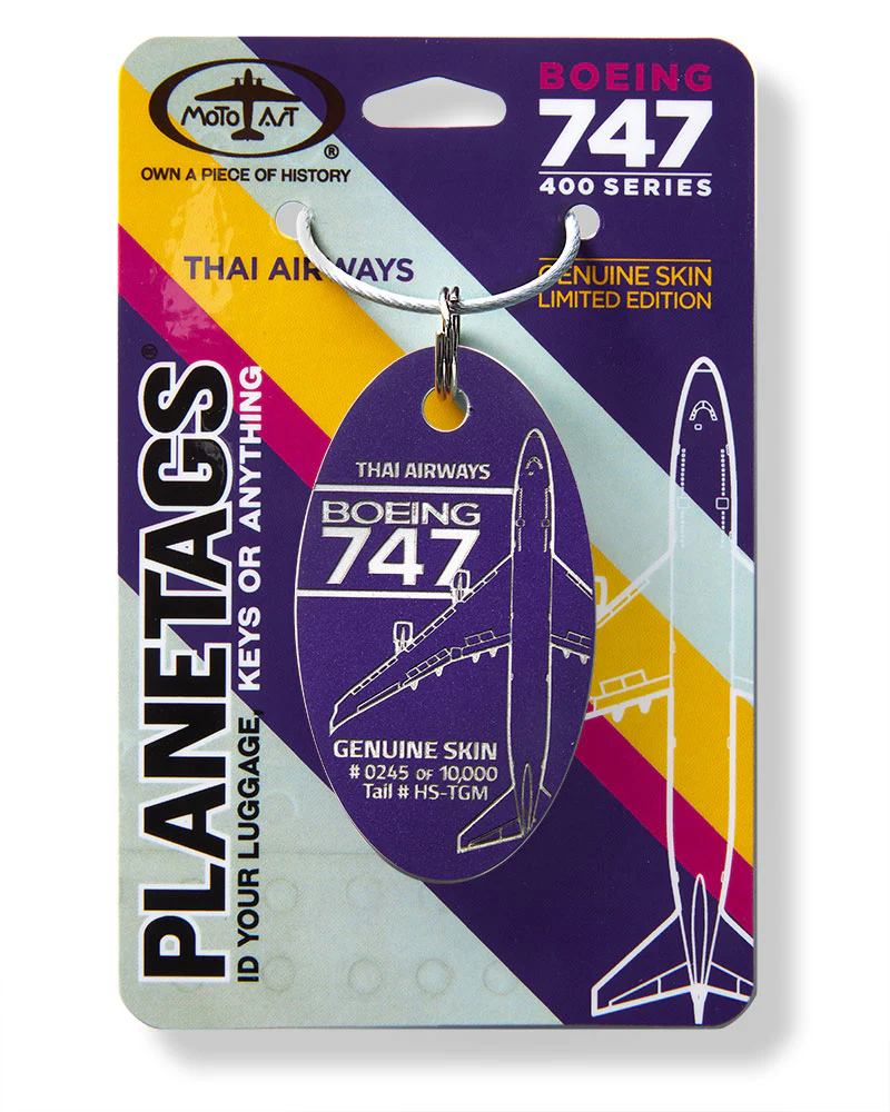 Boeing Thai Airways 747 PlaneTag Tail #HS-TGM - Image 3