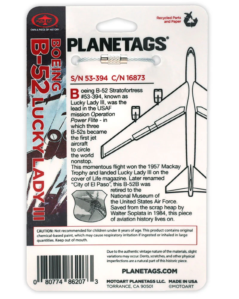 Custom Boeing B-52 Lucky Lady III - PLANETAG TAIL #53-394 - Image 3