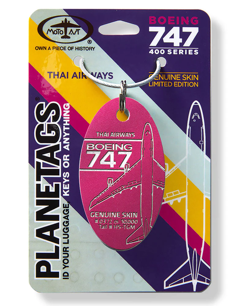 Custom Boeing Thai Airways 747 PlaneTag Tail #HS-TGM - Image 3