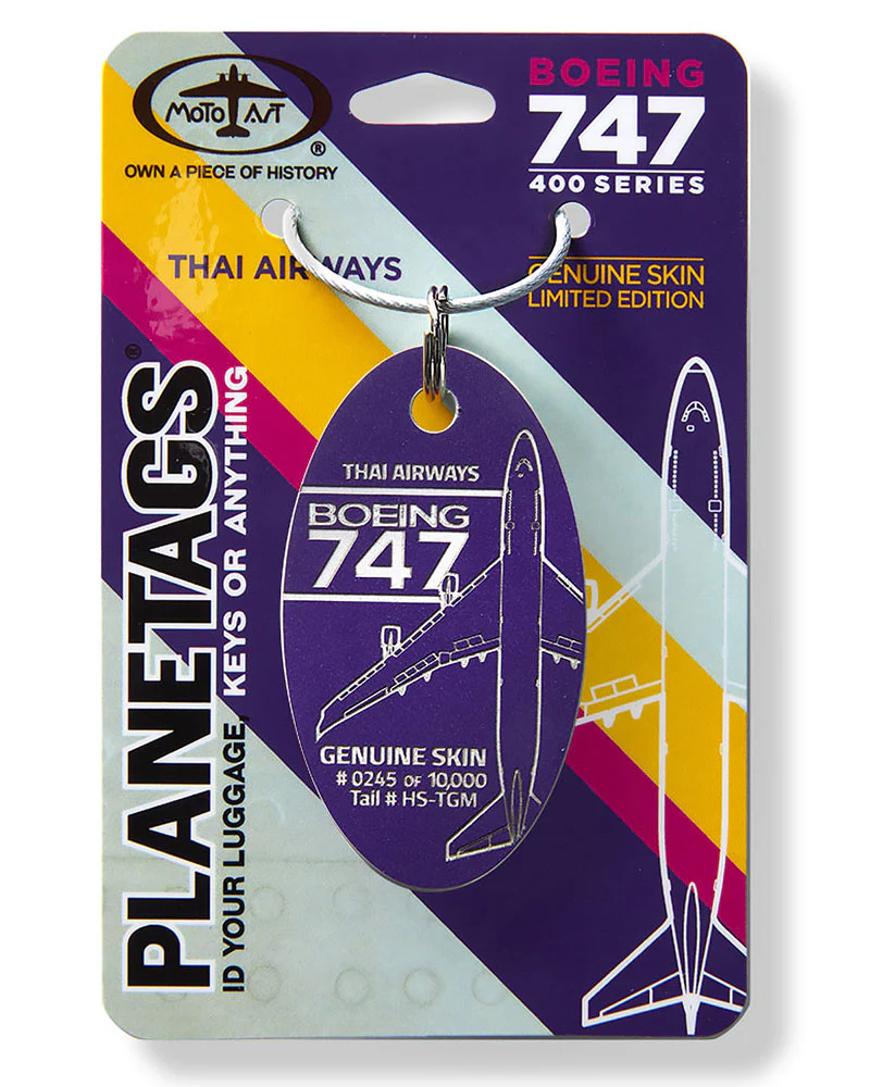 Custom Boeing Thai Airways 747 PlaneTag Tail #HS-TGM - Image 5