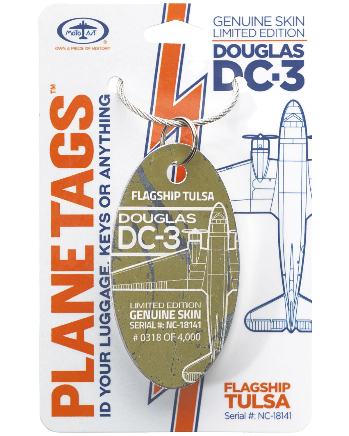 Custom DC-3 Flagship Tulsa PlaneTag Serial #NC-18141 - Image 5