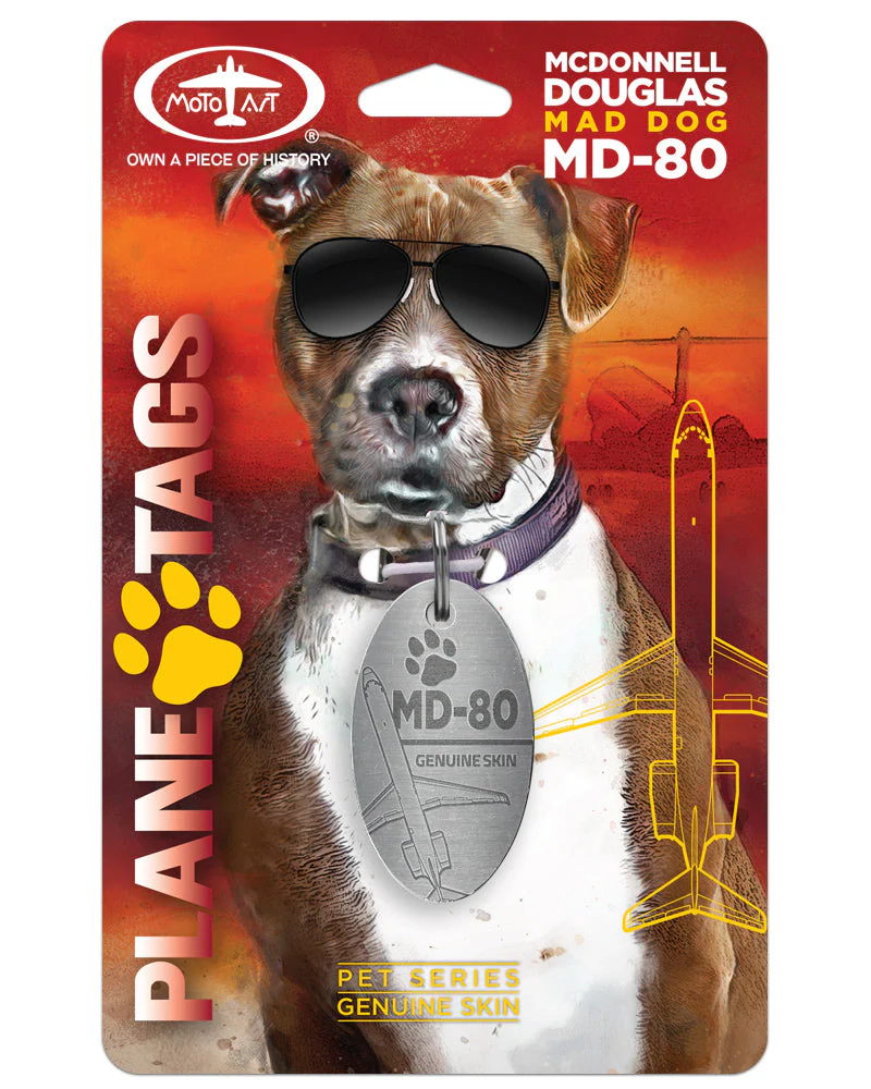 Custom McDonnell Douglas MD-80 PlaneTags Pet Tags - Image 2