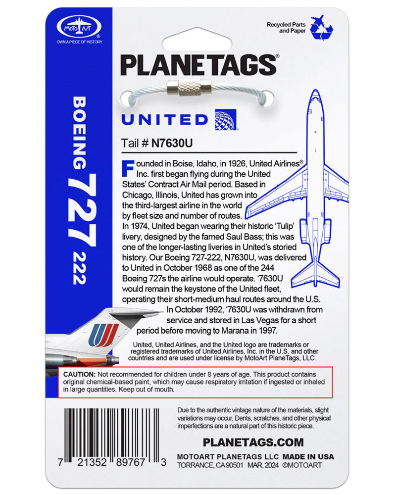 Custom United Airlines® 727- N7630U - Image 3