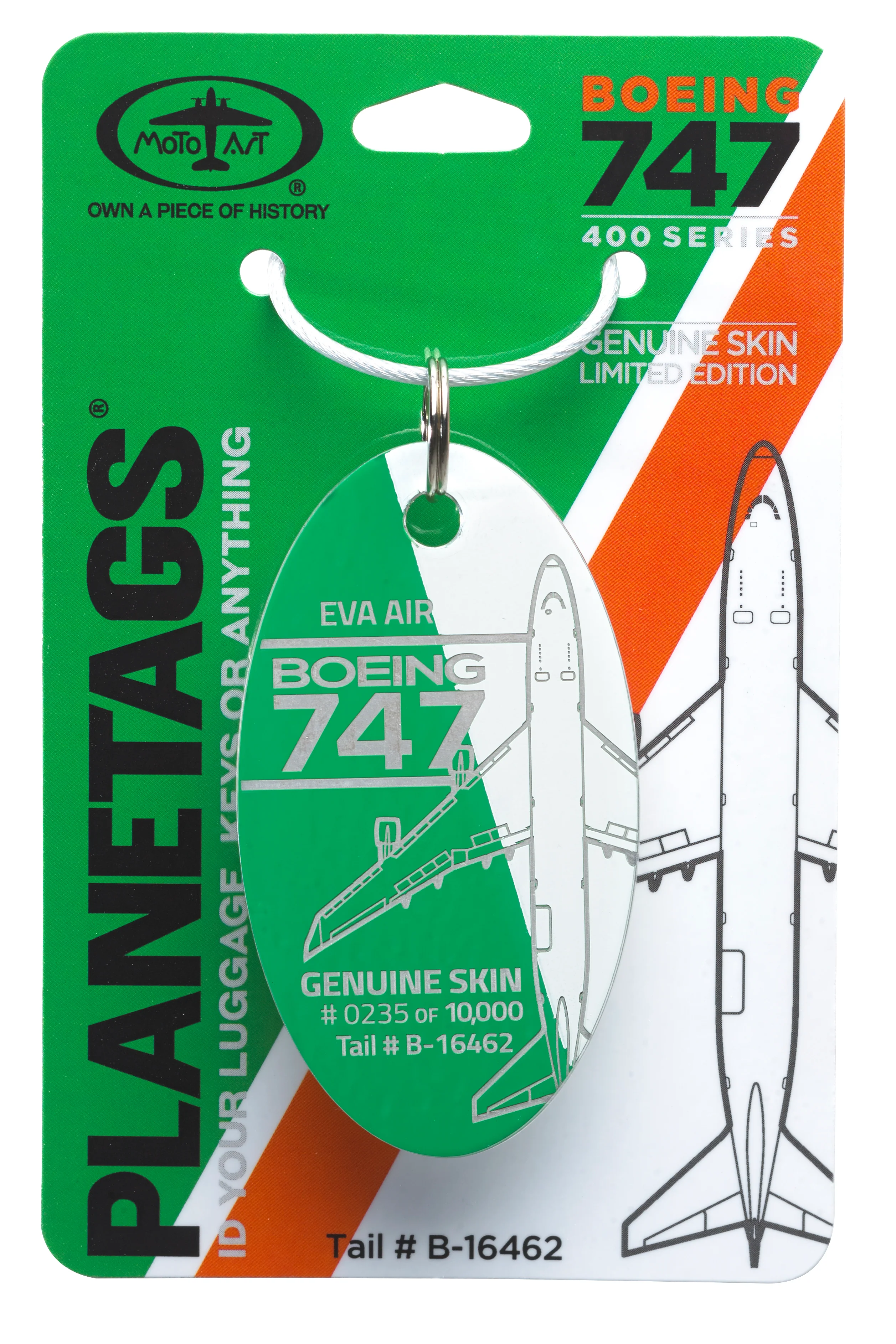 EVA Boeing 747-400 - PLANETAGS TAIL #B-16462 - Image 8