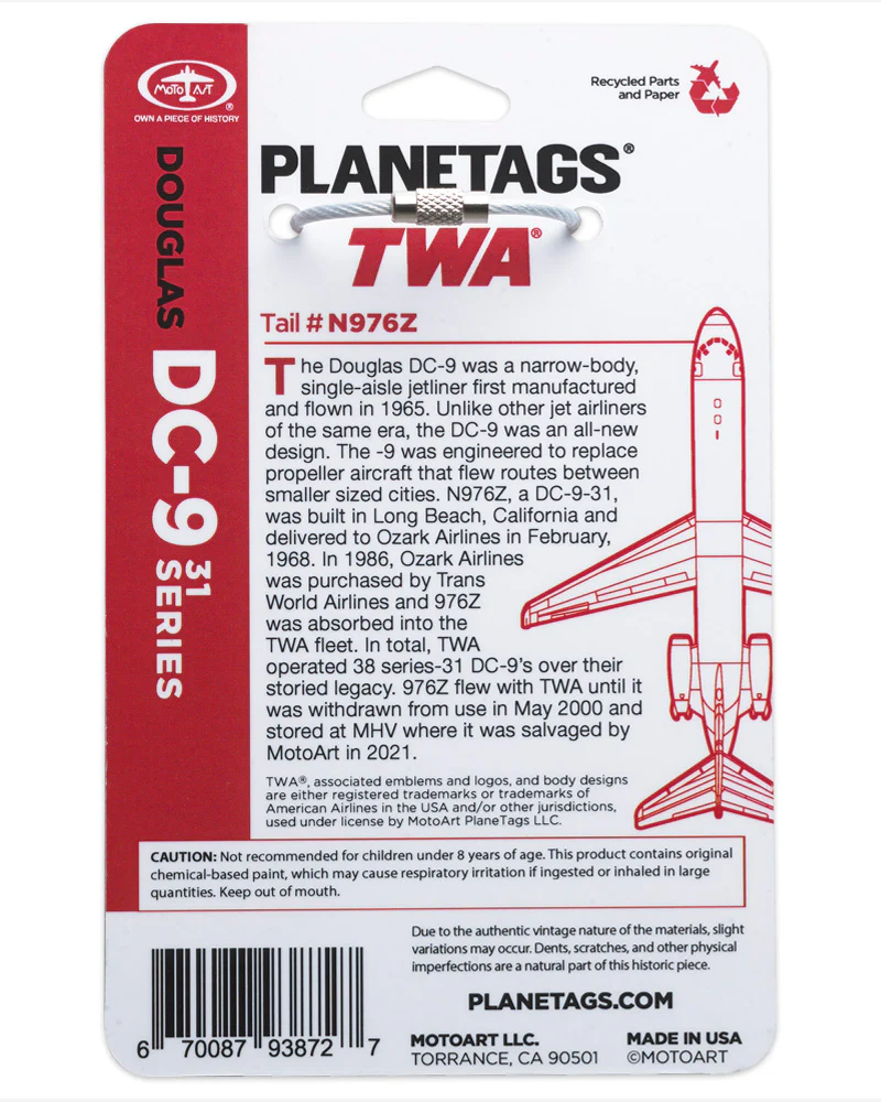 TWA®️- DC-9-31 Tail # N976Z - Image 3