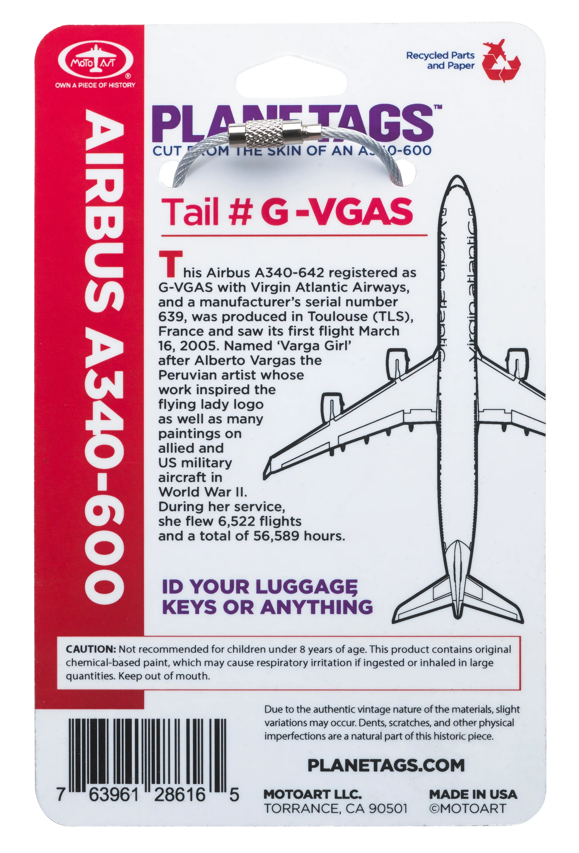 Varga Girl A340 PlaneTag - Image 4